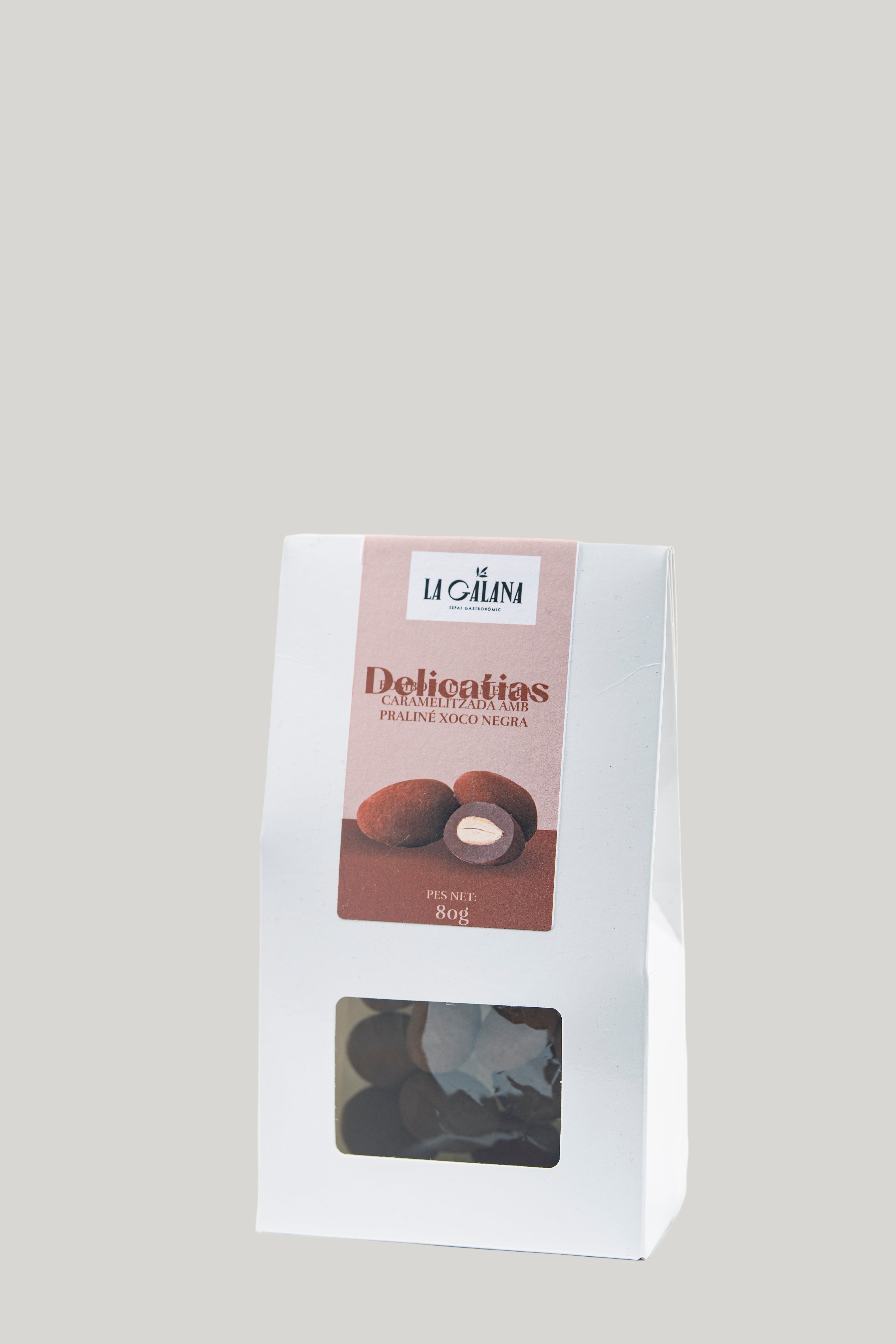Delicatias de Ametlla amb Praliné de Xocolate Negre